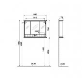 Vitra Valarte 100 cm Gri Banyo Dolabı Aynalı Üst Modül 62235 thumbnail 2