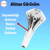 Lotus Lüks Mobilya Kanepe Sehpa Tv Ünitesi Koltuk Ayağı 16 Cm Parlak Krom Baza Ayakları thumbnail 3