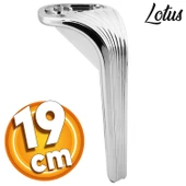 Lotus Lüks Mobilya Kanepe Sehpa Tv Ünitesi Koltuk Ayağı 19 Cm Parlak Krom Baza Ayakları thumbnail 1