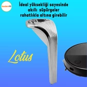 Lotus Lüks Mobilya Kanepe Tv Ünitesi Koltuk Ayağı 23 Cm Parlak Krom Konsol Ayakları - 2