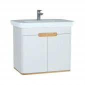 Vitra Sento 80 cm Mat Beyaz Kapaklı Banyo Dolabı Alt Modül Lavabo 60785 - 1