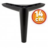Lüks Mobilya Kanepe Sehpa TV Ünitesi Koltuk Ayağı 14 cm Siyah Baza Ayak thumbnail 1
