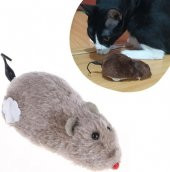 Kurmalı Kedi Eğitim Oyuncağı Tüylü Peluş Fare Yakalama Interaktif Sevimli Eğlenceli Oyuncak - 1