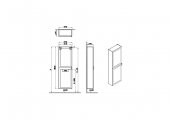 Vitra Root Classic 55 cm Mat Açık Gri Banyo Boy Dolabı Sol 68539 - 2
