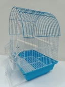 Kuş Kafesi Oval Çatılı (30x23x39) Mavi Kanarya Muhabbet Kuşu için - 2