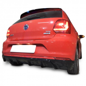 Volkswagen Polo 6R (2015-2017) Makyajlı Arka Tampon Eki - Difüzör (Plastik) - 3