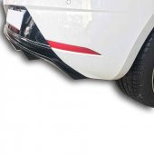 Seat Leon (2017 - 2019)  Çift Çıkış Arka Tampon Eki - Difüzör (Plastik) thumbnail 8