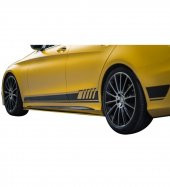 Mercedes C Serisi W205 (2015-2018) AMG Yan Marşpiyel Altı Lip (Plastik) - 1