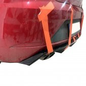Seat Leon (2017-2019) Soldan Çift Çıkış Arka Tampon Eki - Difüzör (Plastik) - 1