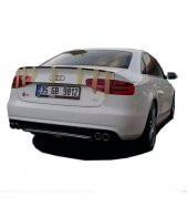 Audi A4 B8 Makyajlı 2012 - 2016 S4 Arka Tampon Eki - Difüzör (Plastik) - 1