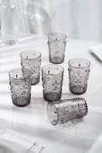 Akrilik Füme 6'lı Kısa Bardak & Su Meşrubat Kahve Yanı Bardağı 400 ml ( Cam Değildir ) - 2
