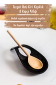 Akrilik Siyah Tezgah Üstü Kirli Kaşıklık & Kepçe Altlığı - 1