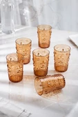 Akrilik Bal Tekli Kısa Bardak & Su Meşrubat Kahve Yanı Bardağı 400 ml ( Cam Değildir ) - 4