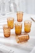 Akrilik Bal Tekli Kısa Bardak & Su Meşrubat Kahve Yanı Bardağı 400 ml ( Cam Değildir ) - 3