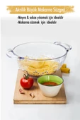 Akrilik Şeffaf Makarna Süzgeçi & Sebze Meyve Süzgeçi - 1