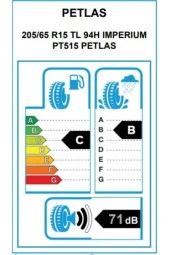 Petlas 205/65 R15 Imperium PT515 TL 94H Yaz Lastiği 2025 - 2