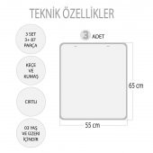 3 Set - 87 Parça  Az - Çok , Büyük - Küçük Meyve ve Sıradakini Biliyorum Oyunu Keçe Cırtlı Duvar Panoları , Eğitici Oyuncak - 3