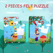 Tox Elmacı Ayı 3+ Keçe Yapboz - 3 Yaş Puzzle T044 - 7