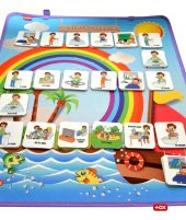 Benim Programım Keçe Cırtlı Duvar Panosu , Eğitici Oyuncak - 7