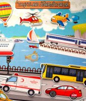 Taşıtları Öğreniyorum Keçe Cırtlı Duvar Panosu , Eğitici Oyuncak - 10