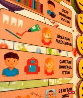 Sorumluluk Çizelgem Keçe Cırtlı Duvar Panosu , Eğitici Oyuncak - 9