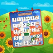 Rakamları Öğreniyorum Keçe Cırtlı Duvar Panosu , Eğitici Oyuncak - 12