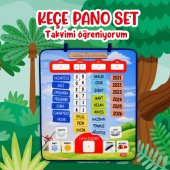 Takvimi Öğreniyorum (2023) Keçe Duvar Panosu , Eğitici Oyuncak - 2