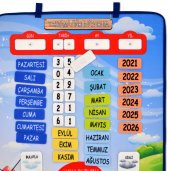 Takvimi Öğreniyorum (2023) Keçe Duvar Panosu , Eğitici Oyuncak - 3