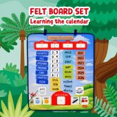 Takvimi Öğreniyorum (2023) Keçe Duvar Panosu , Eğitici Oyuncak - 7