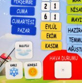 Takvimi Öğreniyorum (2023) Keçe Duvar Panosu , Eğitici Oyuncak - 9