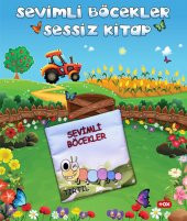 Tox Sevimli Böcekler Kumaş Sessiz Kitap T054 - Bez Kitap , Eğitici Oyuncak , Yumuşak ve Hışırtılı - 2