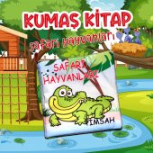 Tox Safari Hayvanları Kumaş Sessiz Kitap T057 - Bez Kitap , Eğitici Oyuncak , Yumuşak ve Hışırtılı - 2