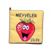 Tox Meyveler Kumaş Sessiz Kitap T049 - Bez Kitap , Eğitici Oyuncak , Yumuşak ve Hışırtılı - 6