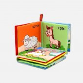 Tox Çiftlik Hayvanları Kumaş Sessiz Kitap T058 - Bez Kitap , Eğitici Oyuncak , Yumuşak ve Hışırtılı - 3