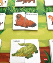 Parça Bütün Eşleştirme - Vahşi Hayvanlar Keçe Cırtlı Duvar Panosu , Eğitici Oyuncak - 9