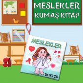 Tox Meslekler Sessiz Kumaş Kitap T112 - Bez Kitap , Eğitici Oyuncak , Yumuşak ve Hışırtılı - 1