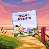 Tox Sevimli Böcekler Kumaş Sessiz Kitap T054 - Bez Kitap , Eğitici Oyuncak , Yumuşak ve Hışırtılı - 10
