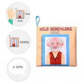 Tox Aile Bireyleri Sessiz Kumaş Kitap T109 - Bez Kitap , Eğitici Oyuncak , Yumuşak ve Hışırtılı - 4