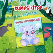 Tox Vahşi Hayvanlar Sessiz Kumaş Kitap T111 - Bez Kitap , Eğitici Oyuncak ,Yumuşak ve Hışırtılı - 2