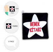 Tox Bebek Siyah-Beyaz Kumaş Sessiz Kitap T060 - Bez Kitap , Eğitici Oyuncak , Yumuşak ve Hışırtılı - 9