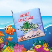 Tox Deniz Canlıları Kumaş Sessiz Kitap T059 - Bez Kitap , Eğitici Oyuncak , Yumuşak ve Hışırtılı - 10