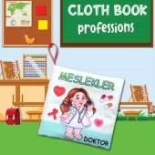 Tox Meslekler Sessiz Kumaş Kitap T112 - Bez Kitap , Eğitici Oyuncak , Yumuşak ve Hışırtılı - 7
