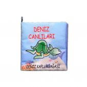 Tox Deniz Canlıları Kumaş Sessiz Kitap T059 - Bez Kitap , Eğitici Oyuncak , Yumuşak ve Hışırtılı - 1