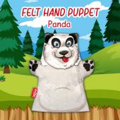 Tox Panda Vahşi Hayvanlar Keçe El Kukla T128 , Eğitici Oyuncak - 7