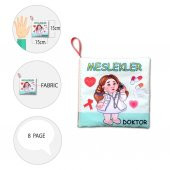 Tox Meslekler Sessiz Kumaş Kitap T112 - Bez Kitap , Eğitici Oyuncak , Yumuşak ve Hışırtılı - 9
