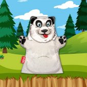Tox Panda Vahşi Hayvanlar Keçe El Kukla T128 , Eğitici Oyuncak - 10