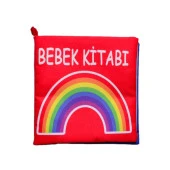 Tox Bebek Renkli Kumaş Sessiz Kitap T061 - Bez Kitap , Eğitici Oyuncak , Yumuşak ve Hışırtılı - 6