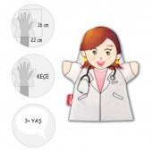 Tox Doktor Meslekler Keçe El Kukla T327 , Eğitici Oyuncak - 4