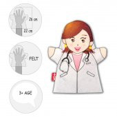 Tox Doktor Meslekler Keçe El Kukla T327 , Eğitici Oyuncak - 9