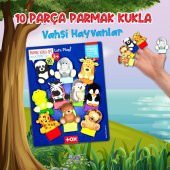 Tox Vahşi Hayvanlar 10 Parça Parmak Kukla , Eğitici Oyuncak T781 - 2